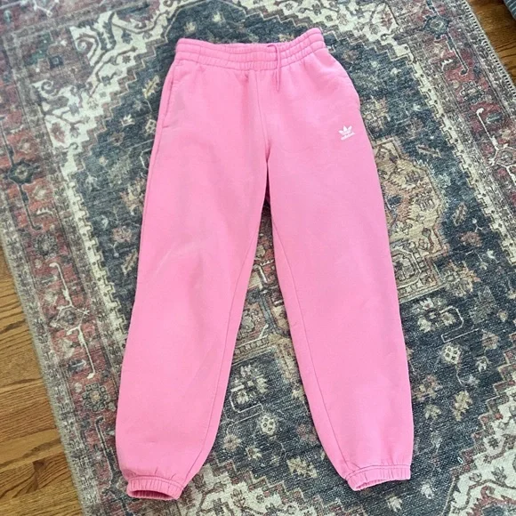 Adidas Bright Pink Joggers - Picture 1 of 4